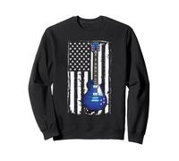 Guitare Vintage - American US Drapeau Electric Guitare Sweatshirt