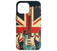 Guitare Vintage Britannique Jack Union Flag Rock Guitarist Coque pour iPhone 16 Pro Max