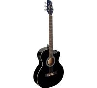 Guitare Western, Noir Avec Capteur / Micro