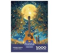 guitaree Puzzle 1000 Pieces Cadeau Unique Jeu Éduchatif Défi Jouet À De Qualité Supérieure Peinture Art pour Adultes Et Enfants À Partir De 14 Ans 70x50cm/1000pcs
