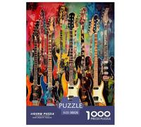 guitaree Puzzles 1000 Pièces Cadeau Unique Art Jeu Éduchatif Challenge Toy À De Qualité Supérieure Peinture Art pour Adultes Enfants 38x26cm/1000pcs