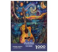 guitaree Puzzles 1000 Pieces Cadeau Unique Jeu Éducatif Défi Jouet À De Qualité Supérieure Peinture Art pour Adultes Et Enfants À Partir De 14 Ans 38x26cm/1000pcs