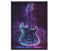 Guitares 500 Pièces Puzzle en Bois pour Adultes Enfants, Puzzles Impossible, Jeu D'adresse pour Toute La Famille, 55×41cm