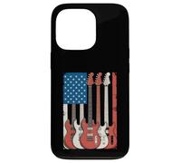Guitares drapeau américain Musicien patriotique Coque pour iPhone 13 Pro