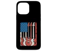 Guitares drapeau américain Musicien patriotique Coque pour iPhone 13 Pro Max