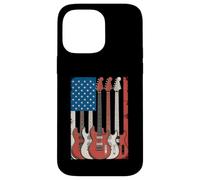 Guitares drapeau américain Musicien patriotique Coque pour iPhone 14 Pro Max
