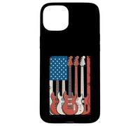 Guitares drapeau américain Musicien patriotique Coque pour iPhone 15 Plus