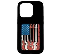 Guitares drapeau américain Musicien patriotique Coque pour iPhone 15 Pro