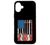 Guitares drapeau américain Musicien patriotique Coque pour iPhone 16 Plus