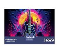 Guitares Puzzles Jigsaw 1000 Pièces Puzzles 38x26cm/1000pcs pour Adultes Et Enfants Cadeau Jeu D'Intelligence Familial Bricolage Carton