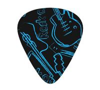 Guitares rock,Lot de 12 médiators de guitare, 3 épaisseurs différentes pour guitare acoustique, basse, ukulélé