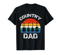 Guitares vintage Country Dad Daddy Papa Sunset Musique country T-Shirt