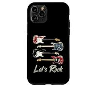 Guitares Vintage Let's Rock, Guitariste Rock'n Roll, Groupe de Rock Coque pour iPhone 11 Pro
