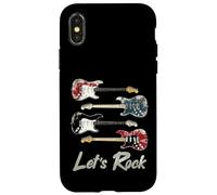 Guitares Vintage Let's Rock, Guitariste Rock'n Roll, Groupe de Rock Coque pour iPhone X/XS