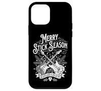 Guitarist Christmas Funny Merry Stick Season Guitare électrique Coque pour iPhone 12 Mini