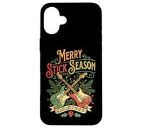 Guitarist Christmas Funny Merry Stick Season Guitare électrique Coque pour iPhone 16 Plus