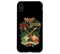 Guitarist Christmas Funny Merry Stick Season Guitare électrique Coque pour iPhone XS Max