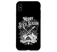 Guitarist Christmas Funny Merry Stick Season Guitare électrique Coque pour iPhone XS Max