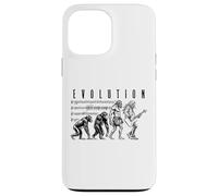 Guitarist Evolution Drôle Guitare Électrique Joueur Musicien Coque pour iPhone 13 Pro Max