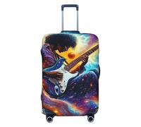 Guitarist Rock Housse de protection élastique pour valise de voyage Motif imprimé anti-rayures, Noir , S