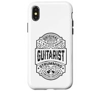 Guitarist Vintage Whiskey Label Funny Guitare électrique Joueur Coque pour iPhone X/XS