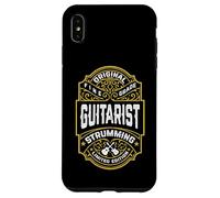 Guitarist Vintage Whiskey Label Funny Guitare électrique Joueur Coque pour iPhone XS Max