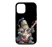 Guitariste blindé Amusant avec Guitare pour Les Amateurs de Chevaliers Coque pour iPhone 12/12 Pro