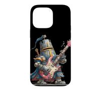 Guitariste blindé Amusant avec Guitare pour Les Amateurs de Chevaliers Coque pour iPhone 14 Pro Max