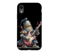 Guitariste blindé Amusant avec Guitare pour Les Amateurs de Chevaliers Coque pour iPhone XR