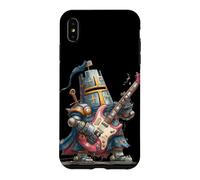Guitariste blindé Amusant avec Guitare pour Les Amateurs de Chevaliers Coque pour iPhone XS Max
