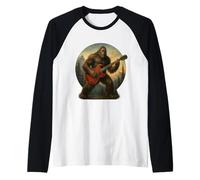 Guitariste de Bigfoot Rocking in Forest Sasquatch Manche Raglan