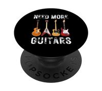 Guitariste électrique drôle Rock Guitare Musicien Collector PopSockets PopGrip Adhésif