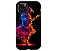 Guitariste Fille Musicienne Synthwave Coque pour iPhone 11 Pro
