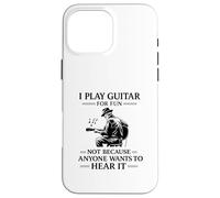 Guitariste introverti Amusant, Pratique des Joueurs de Guitare de Chambre Coque pour iPhone 16 Pro Max