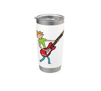 Guitariste jouant de la guitare électrique Gobelet isotherme en acier inoxydable double paroi