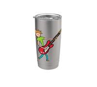Guitariste jouant de la guitare électrique Gobelet isotherme en acier inoxydable double paroi