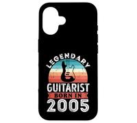 Guitariste légendaire né 2005 Cadeau d'anniversaire Guitare Coque pour iPhone 16