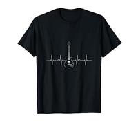 Guitariste Musicien Battement De Coeur Guitare T-Shirt