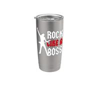 Guitariste Principal Rythmique Groupe De Rock Like A Boss Gobelet isotherme en acier inoxydable double paroi
