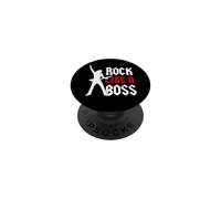 Guitariste Principal Rythmique Groupe De Rock Like A Boss PopSockets PopGrip Adhésif
