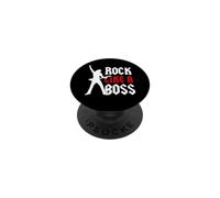 Guitariste Principal Rythmique Groupe De Rock Like A Boss PopSockets PopGrip Adhésif