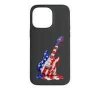 Guitaristes E-Guitare Drip-Painting-Art électrique-Guitare Coque pour iPhone 14 Pro Max