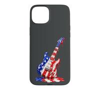 Guitaristes E-Guitare Drip-Painting-Art électrique-Guitare Coque pour iPhone 15 Plus