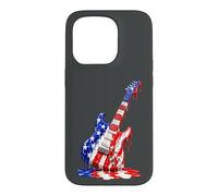Guitaristes E-Guitare Drip-Painting-Art électrique-Guitare Coque pour iPhone 15 Pro