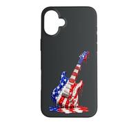 Guitaristes E-Guitare Drip-Painting-Art électrique-Guitare Coque pour iPhone 16 Plus