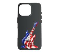 Guitaristes E-Guitare Drip-Painting-Art électrique-Guitare Coque pour iPhone 16 Pro