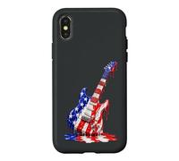 Guitaristes E-Guitare Drip-Painting-Art électrique-Guitare Coque pour iPhone X/XS