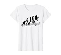 Guitaristes E-Guitare Guitares Evolution électrique-Guitare T-Shirt Graphique avec Valeur, Femme, Blanc, S