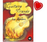 Guitarra tirando avec CD de Joep Wanders - 39 compositions autour de la technique du tirando (attaque en pincé) - Blues, Amérique latine et morceaux classiques avec une pince à partitions en forme de cœur