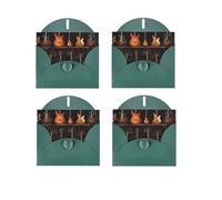 Guitars Carte de vœux en papier nacré avec impression horizontale sur un seul côté pour anniversaire, Halloween, Noël, Halloween, fête d'anniversaire